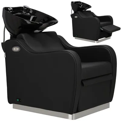 Immagine prodotto di Lavatesta elettrico da parrucchiere e barbiere Zofia per salone, lavabo mobile in Vetroceramica, rubinetteria e doccetta