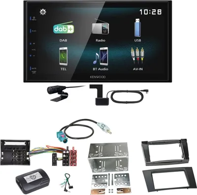 Produktbild von Kenwood DMX-125DAB Bluetooth MP3 USB DAB+ Einbauset für Mercedes W211 CLS W219