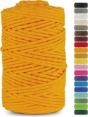 Produktbild von Gelbes Baumwollseil 5mm 100m für Macramé