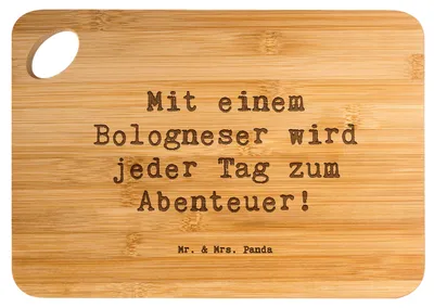 Produktbild von Mr. & Mrs. Panda Brett Spruch Bologneser Abenteuer - Transparent - Geschenk, schneidbrett, Frühstücksbrettchen, fröhlich, Hunde für Singles, Frühstücksbrett, Hunderasse