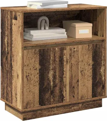 Zdjęcie produktu dla vidaXL Komoda LED z drewna postarzanego 71 x 34,5 x 75 cm z materiału drewnopochodnego