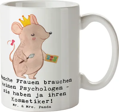 Produktbild von Mr. & Mrs. Panda Kaffeetasse Kosmetiker Seele - Weiß - Geschenk, Keramiktasse, schöne tasse, personalisierte Geschenke, Beauty Rituale, Pott, Seelenpflege, Selbstfürsorge