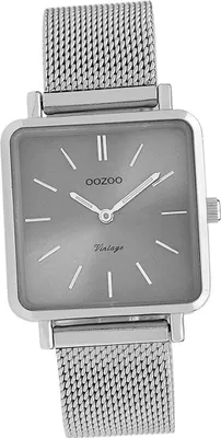 Zdjęcie produktu dla Oozoo metalowy zegarek damski analogowy zegarek kwarcowy bransoletka srebrny Vintage Series D2UOC9842A