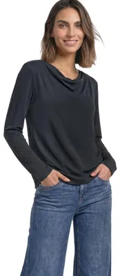 Produktbild von Street One Damen Silk-Look Shirt mit Wasserfall-Front