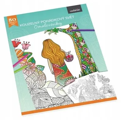 Produktbild von Crelando Malbuch A4 mit 80 Motiven zum Ausmalen