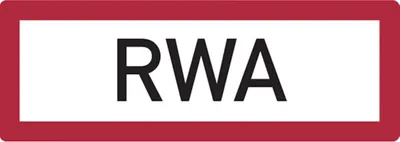 Produktbild von Dreifke® Feuerwehrschild, RWA (Rauch- und Wärmeabzug) - DIN 4066 | Alu gepräg...