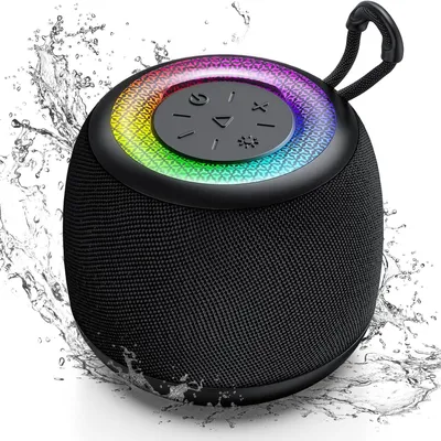 Produktbild von Bluetooth Lautsprecher 40W Tragbar IPX7 Wasserdicht Bluetooth 5.3 TWS Stereo RGB Licht 24H Akku USB TF Outdoor Partybox Musikbox