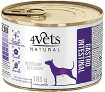 Obrázek produktu pro 4Vets NATURAL VETERINARY EXCLUSIVE GASTRO INTESTINAL 185g pro psy při onemocněních trávicího traktu, 40488