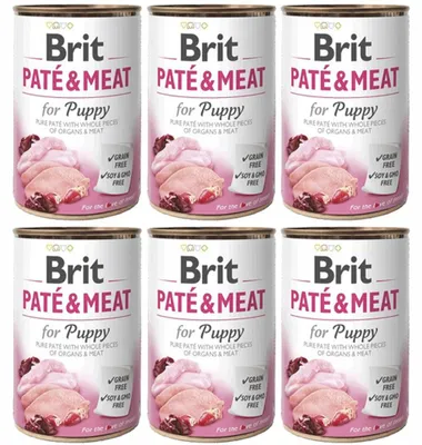 Zdjęcie produktu dla BRIT Paté & Meat Puppy Chicken - mokra karma dla psa - 6x400g