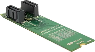 Produktbild von DeLOCK 62961, M.2, SATA, Grün, Asmedia ASM1092R, 6 Gbit/s, 0, 1, JBOD