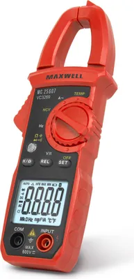 Produktbild von Digitales Zangenamperemeter - Mit Widerstandsmessung - Temperaturmessung - 2 x AAA - 187 x 66 x 32 mm [25607]
