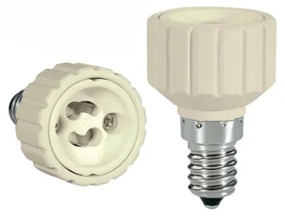 Obrázok produktu pre Adaptér Alcapower E14 na GU10 pre bodové svietidlá, balenie po 10 ks, prevodník pätíc pre LED a halogénové žiarovky, max. napätie 240 V, 2 A