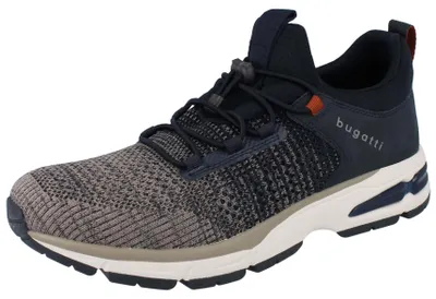 Produktbild von BUGATTI Herren Schlupf Sneaker dunkelblau blau beige Strick - Größe: 44