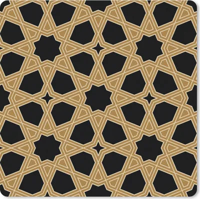 Produktbild von MuchoWow® Mauspad Mousepad Geometrisch - Muster - Arabisch 20x20 cm - Mousepads - Maus Mat - Pad - Mausunterlage - Desk Mat - Bureauartikeln
