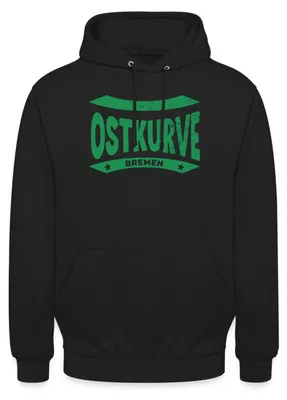 Produktbild von Spreadshirt Ostkurve Bremen Fußball Fan Uni Hoodie, S, Schwarz