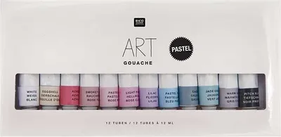 Produktbild von Rico Design ART Gouache Set Pastell 12x 12ml
