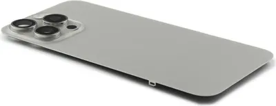 Produktbild von Original Pulled Akkudeckel Backcover Inkl. Kameralinse & Wireless Charging Titanium Natur für iPhone 15 Pro Max & Werkzeug