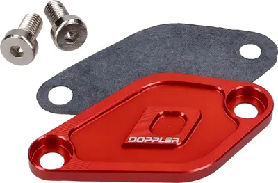 Obrázek produktu pro Kryt olejového čerpadla Doppler červený pro Minarelli AM6, Derbi EBE, EBS, D50B
