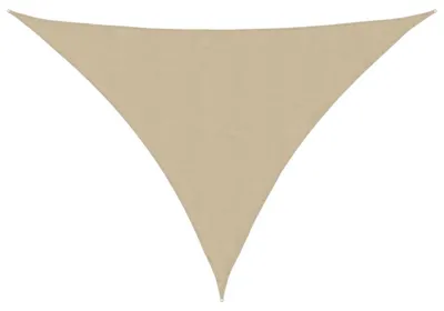 Produktbild von Sonnensegel Dreieck Sonnenschutz Beschattung Windschutz für Garten Terrasse Balkon UV-beständig wasserdicht mit Befestigungsseilen Beige 4 5 x 4 5 x 4 5 m
