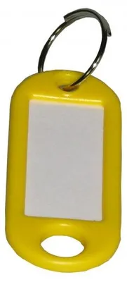 Produktbild von 200 Schlüsselanhänger / Schlüsselschilder  gelb mit Ring