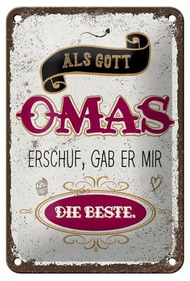 Produktbild von Blechschild  Gott gab mir die beste Oma, 18 x 12 cm, Blechschilder