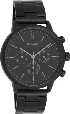 Image de Montre Oozoo noire en acier inoxydable Timepieces hommes analogique UOC11409