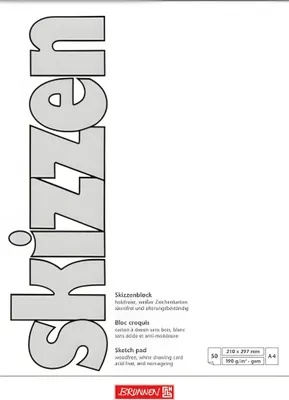 Zdjęcie produktu dla BRUNNEN 1047455 Szkicownik A4 Okładka: biała