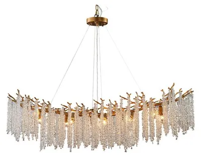 Immagine prodotto di Lampadario a cascata, 120 cm - Oro - Vetro