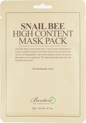Produktbild von Gesichtsmaske Benton Snail Bee High Content 20 ml