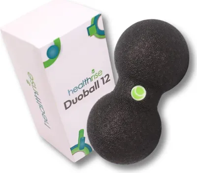 Produktbild von Health Rise Duoball 12 | Faszienball | zur Selbstmassage von parallelen Muskelsträngen | für Nacken und Rücken