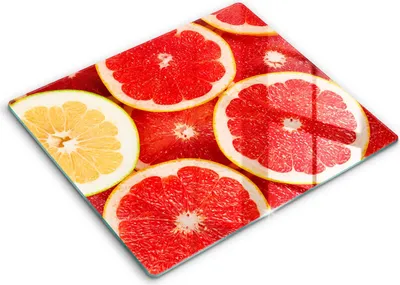 Produktbild von Abdeckung Glas - Küchenabdeckung - 60x52 cm - Abdeckplatte -Grapefruitscheiben