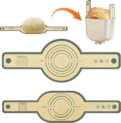 Produktbild von Silikon Brotsling Set 2 Stück – Wiederverwendbare Antihaft-Brotbackmatte für Dutch Oven mit langen Griffen