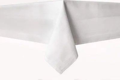 Produktbild von Famanu Tischdecke mit Satinrand Weiß 220 x 140 cm