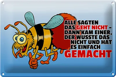 Produktbild von Blechschild Spruch 30x20cm Alle sagten das geht nicht