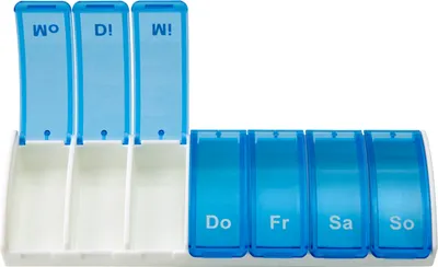Produktbild von VANLO Wochenpillendose 7-Tage blau/weiß