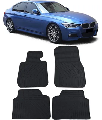 Obrázok produktu pre Podlahové rohože do auta, predné/zadné, pre modely BMW 3 (F30, F31), rok výroby 2011-2019, kvalitná guma