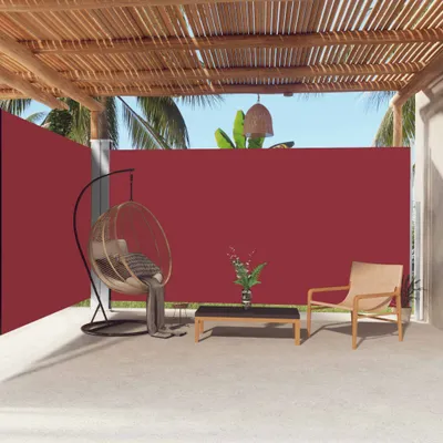 Obrázok produktu pre Maison Exclusive - Bočná markíza, rozťahovateľná, červená, 200 x 600 cm