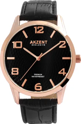 Produktbild von AKZENT EXCLUSIVE Herrenuhr mit Band aus Kunstleder