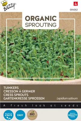 Produktbild von Buzzy Organic Sprouting Gartenkresse -  Samen - Ca. 30 gr | Buzzy_084062