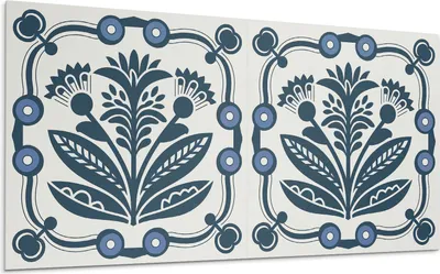 Produktbild von Blumenmuster Mit Blättern – Selbstklebende Fliesen – Wandverkleidung – Wandpaneel – PVC Fliesen – Vinylflisen – PCV Flisen – Selbstklebend – Wanddeko – 120 x 60 cm