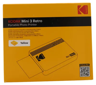Produktbild von Kodak Mini 3 Square Retro gelb, CMOS, Pass-Fotodrucktechnologie, Auto, LCD, 4,32 cm (1.7"), Box