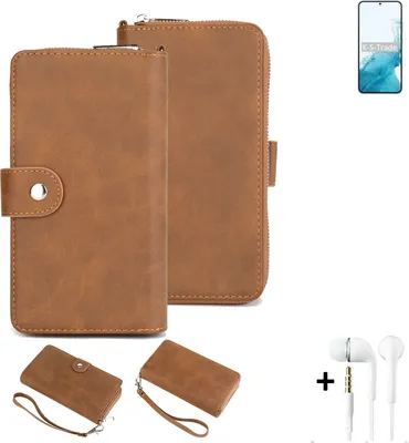 Produktbild von K-S-Trade 2in1 Handyhülle kompatibel mit Samsung Galaxy S22+ Exynos + Kopfhörer Schutzhülle & Portemonnee Schutzhülle Tasche Handytasche Case Etui
