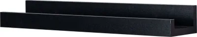 Produktbild von Bilderleiste L40cm Schwarz MDF Holz Wandregal Kurz Wanddeko Hängeregal Dekoregal