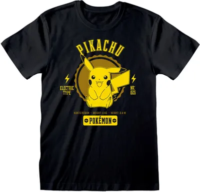 Produktbild von Pokemon - Collegiate Pikachu - Black T-Shirt - Größe S