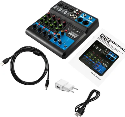 Produktbild von 5kanálový audio mixér DJ Audio Mixer USB Live Studio Audio zesilovač Mixážní pult Hudební režimy 4