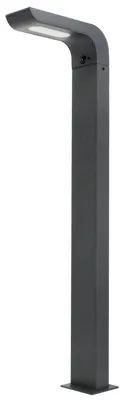 Image de Poteau d'éclairage hybride LED, 600 lumens, gris foncé, 89,5 cm
