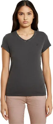 Image de G-star Overdyed Eyben Slim 2.0 T-shirt manches courtes col V Noir S Femme Noir S