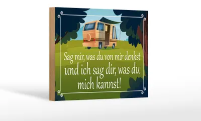 Produktbild von Holzschild Spruch 18x12cm sag mir was du von mir denkst