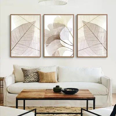 Produktbild von TPFLiving Kunstdruck LW-401 (OHNE RAHMEN) Poster - Leinwand - Wandbild - Hochauflösender Giclée-Druck, langlebig und hochwertig - Ginkgo-Blatt - Wanddeko Wohnzimmer -  - Größe: 50x70cm