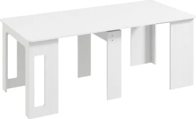 Produktbild von Esstisch, Klapptisch, ausziehbarer Küchentisch, Esszimmertisch, Spanplatten, 60-180 x 85 x 75 cm, Weiß